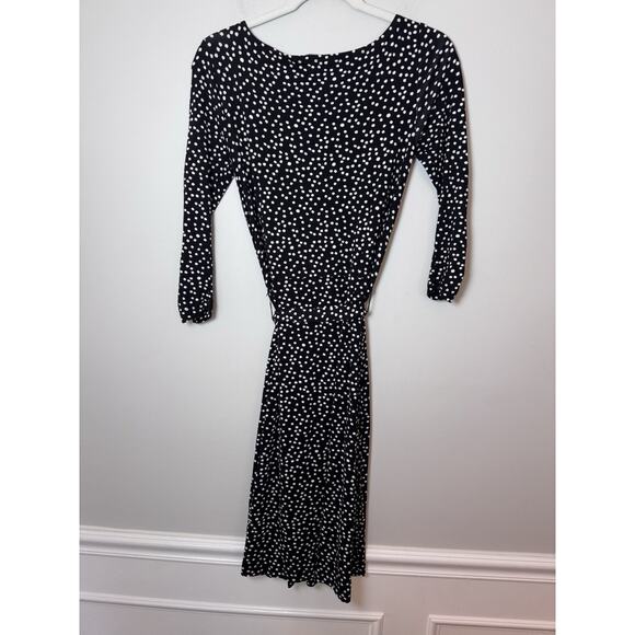 Hobbs London Women's Polka Dot Midi Stretchy Dress Size 4 - Picture 6 of 9